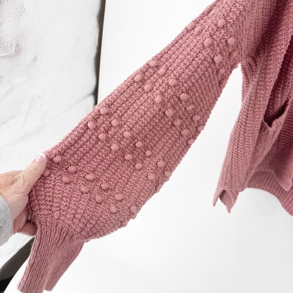 ✅Madewell Bobble Cardigan Sweater Vintage Quartz SIZE X-SMALL POCKETS OPEN FRONT - Picture 4 of 8